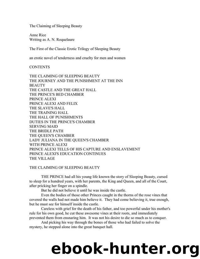 Anne Rice by Beauty The Claiming of Sleeping