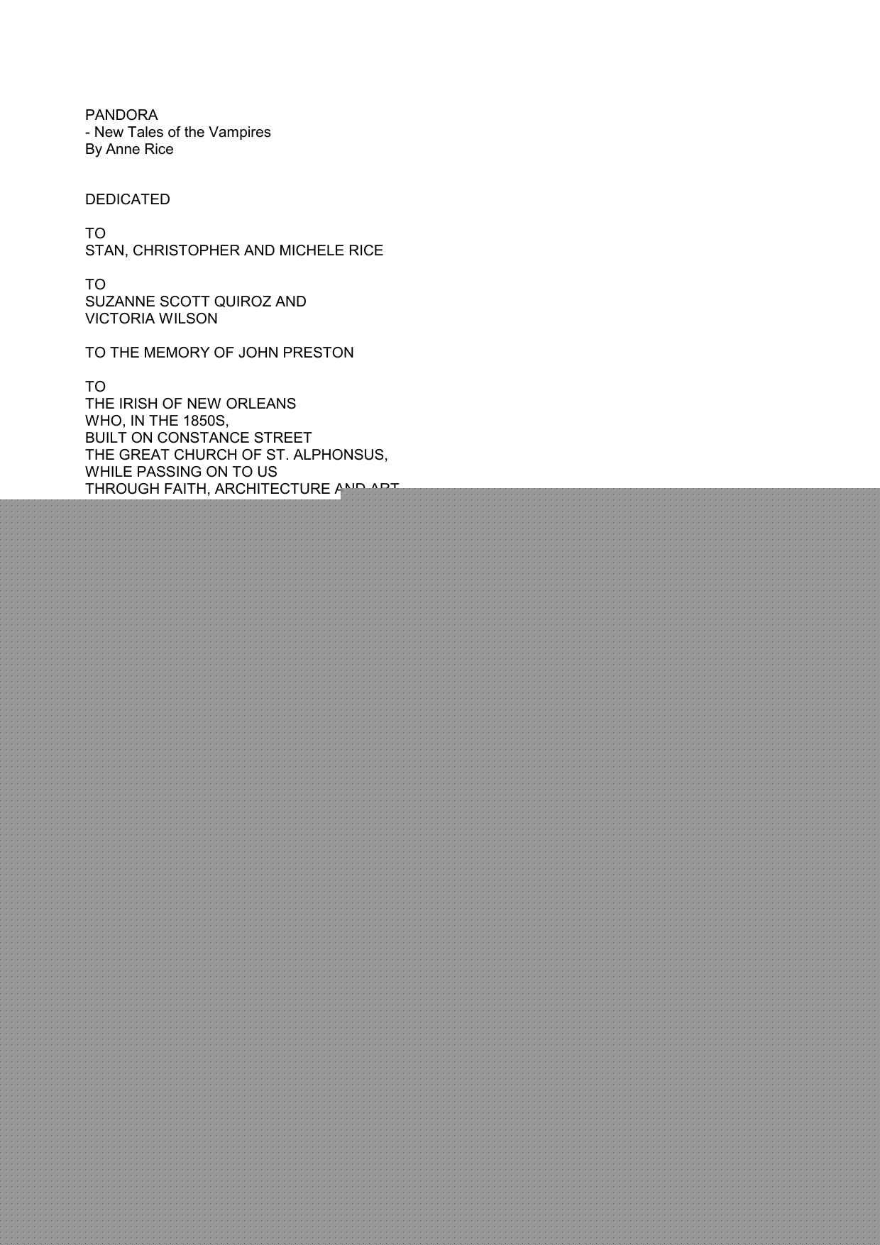 Anne Rice by Pandora