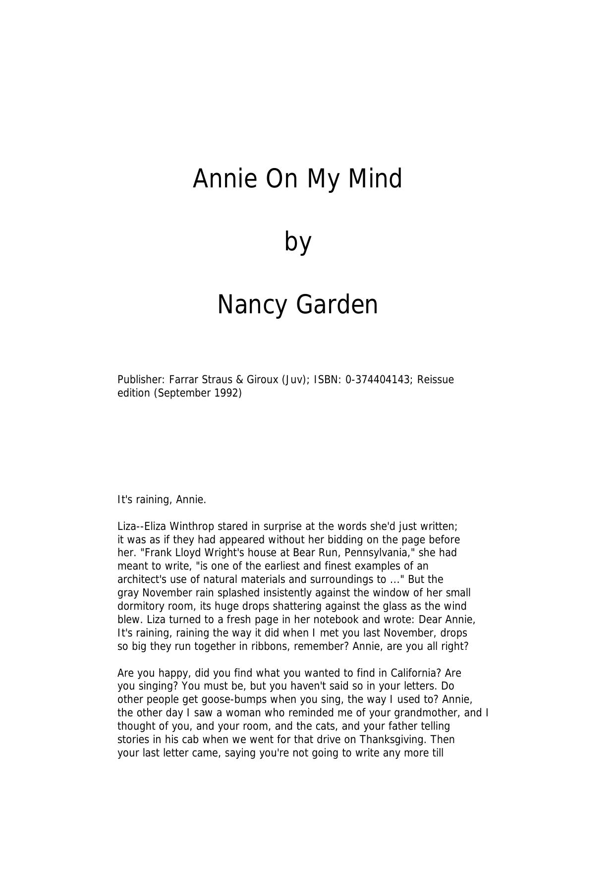nancy garden books