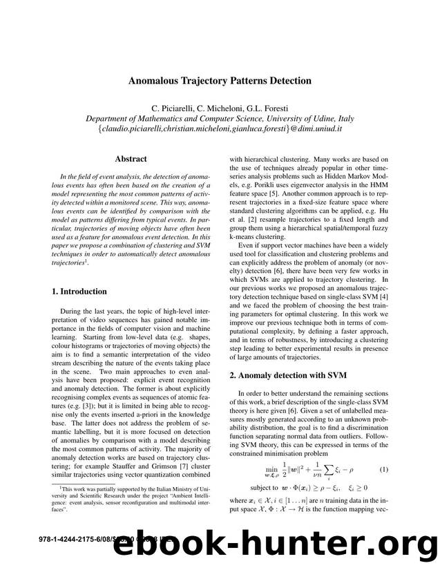 Anomalous Trajectory Patterns Detection by 
