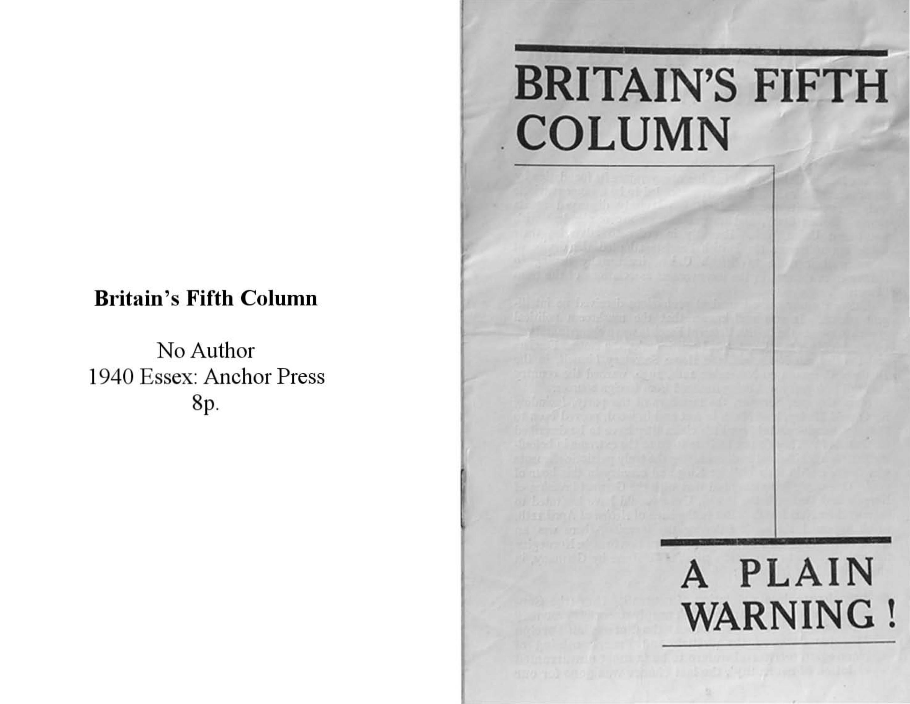 Anon by Britains Fifth Column