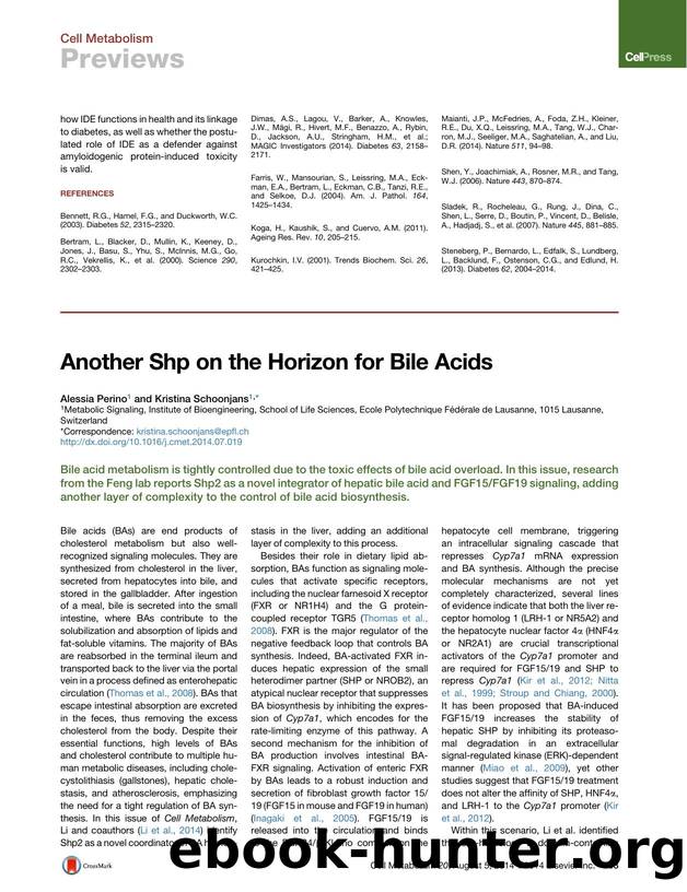 Another Shp on the Horizon for Bile Acids by Alessia Perino & Kristina Schoonjans
