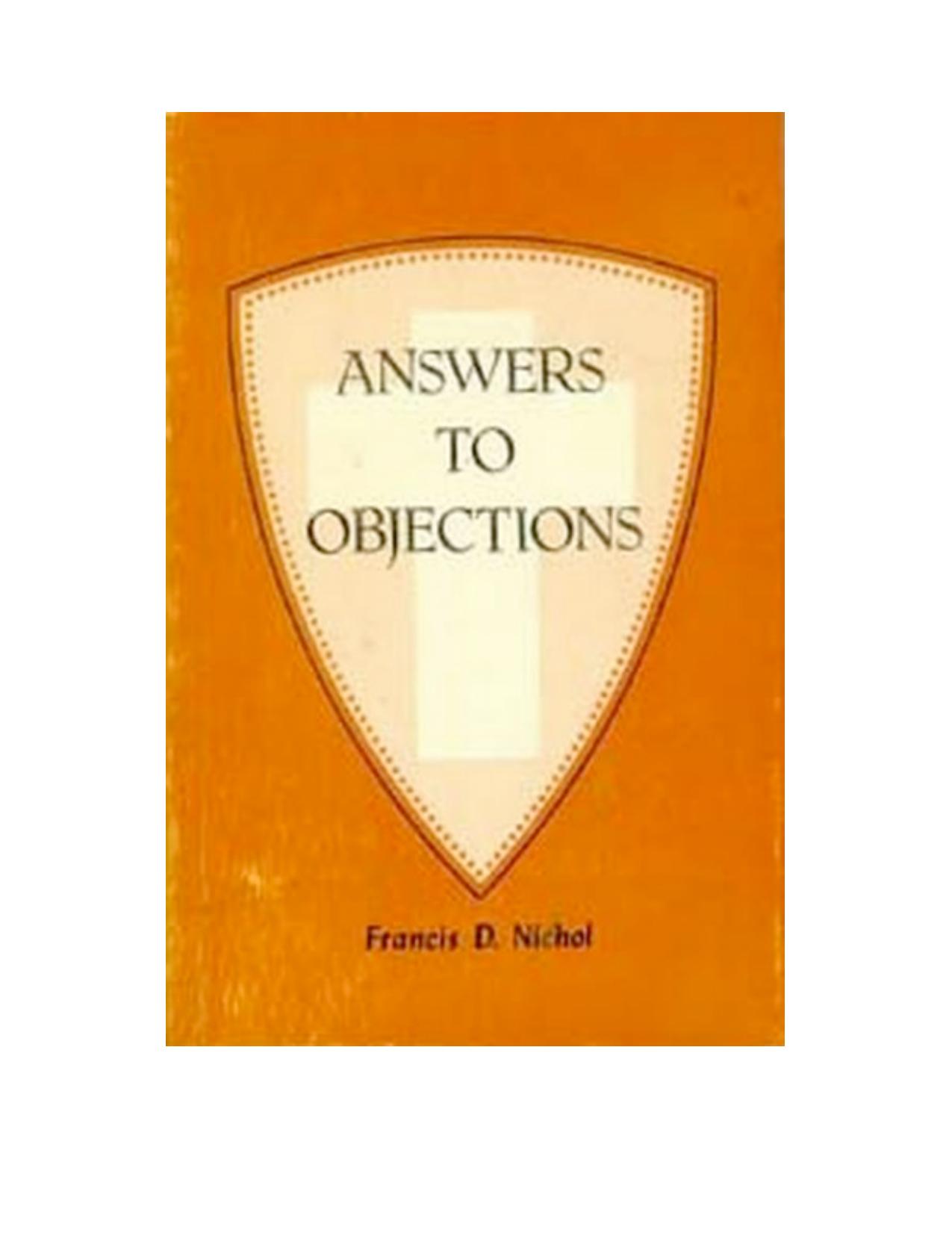 Answers-to-Objections by Cailey Bennett