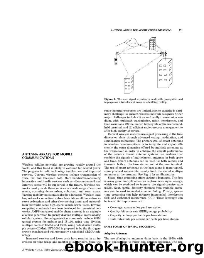Antenna Arrays for Mobile Communications". In: Wiley Encyclopedia of Electrical and Electronics Engineering by Unknown