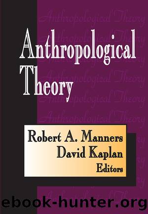 Anthropological Theory by David Kaplan