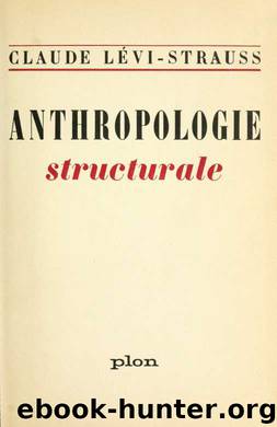 Anthropologie Structurale by Lévi-Strauss