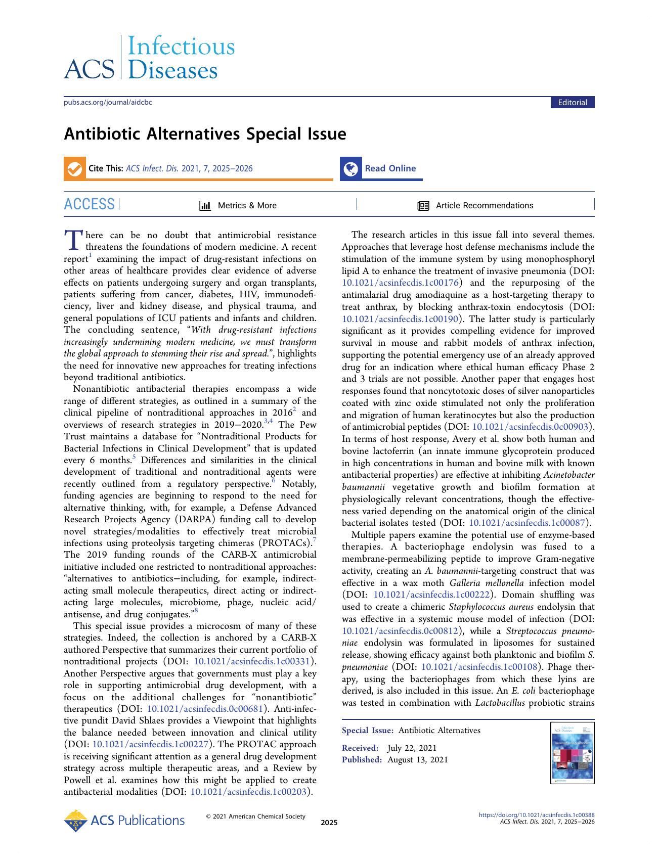 Antibiotic Alternatives Special Issue by Mark A. T. Blaskovich