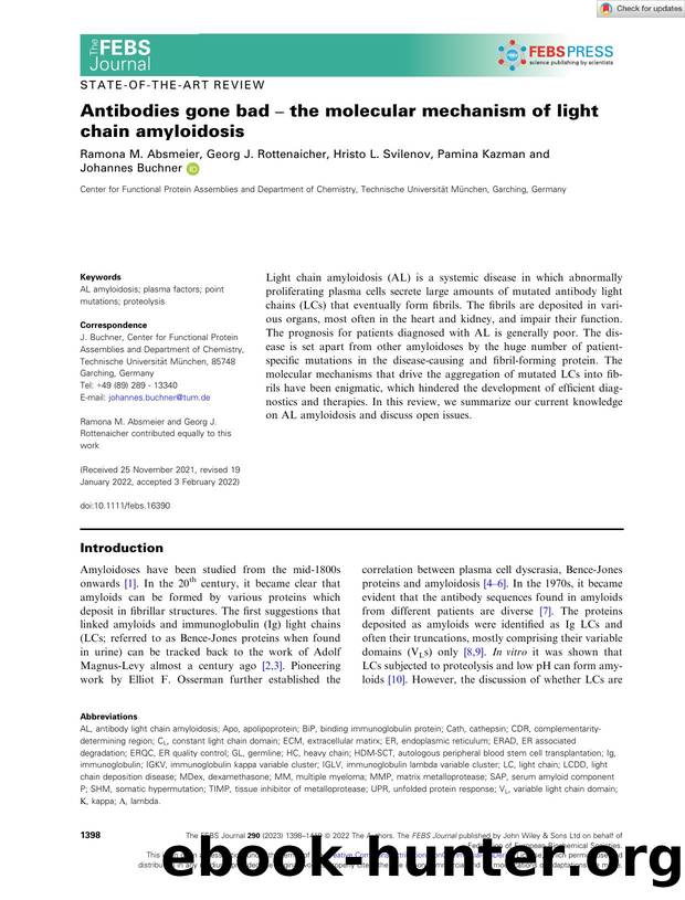 Antibodies gone bad â the molecular mechanism of light chain amyloidosis by Unknown