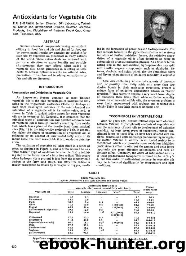 Antioxidants for vegetable oils by Unknown