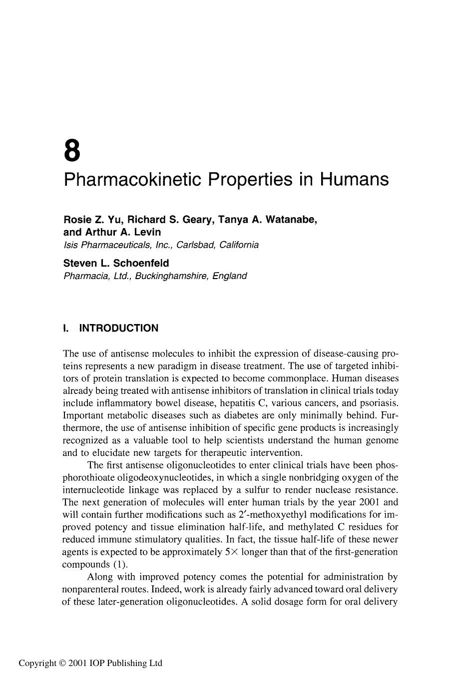 Antisense Drug Technology: Principle, Strategies, and Applications by Yu Rosie Z.; Geary Richard S.; Watanabe Tanya A.; Levin Arthur A.; Schoenfeld Steven L
