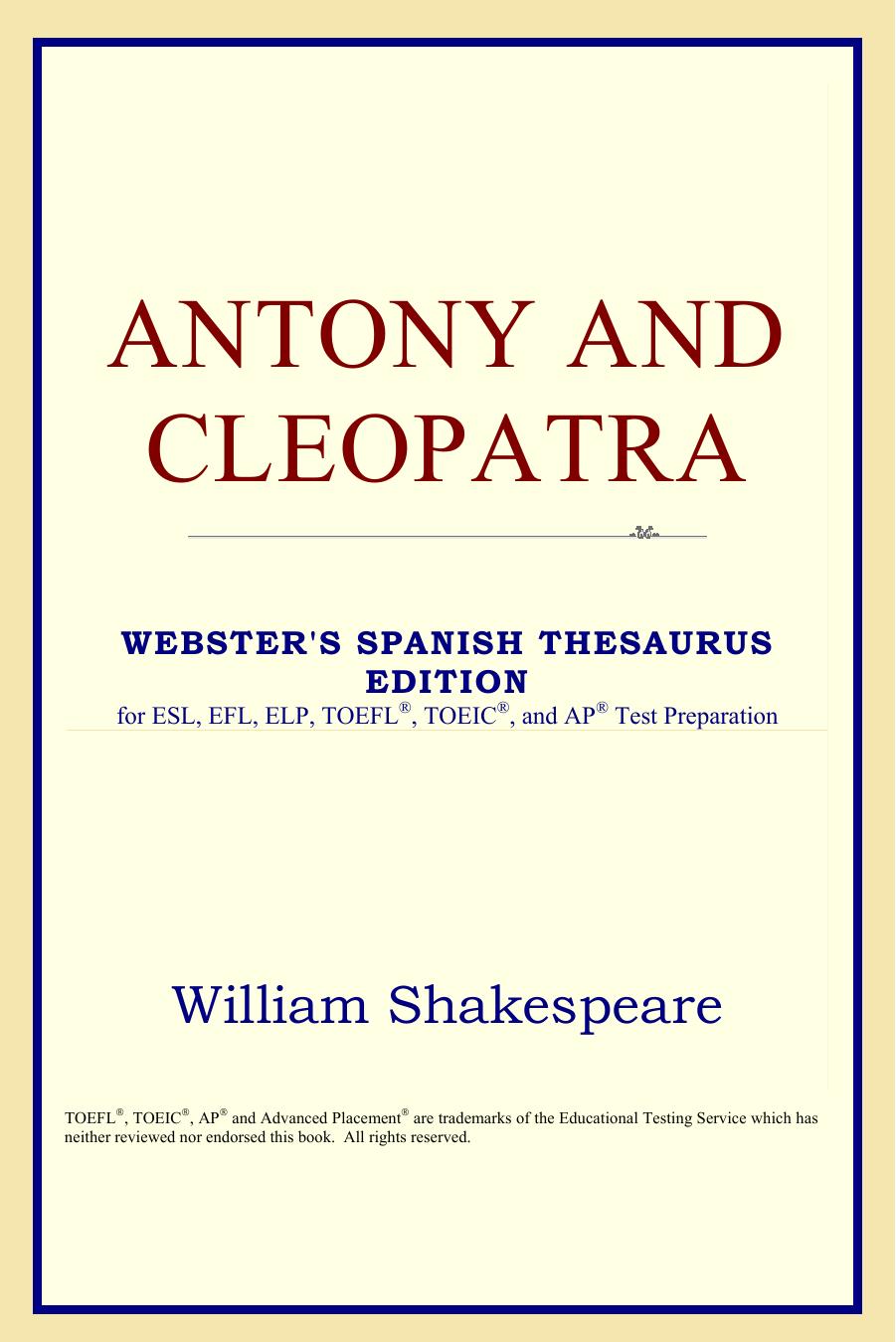 Antony and Cleopatra by William Shakespeare