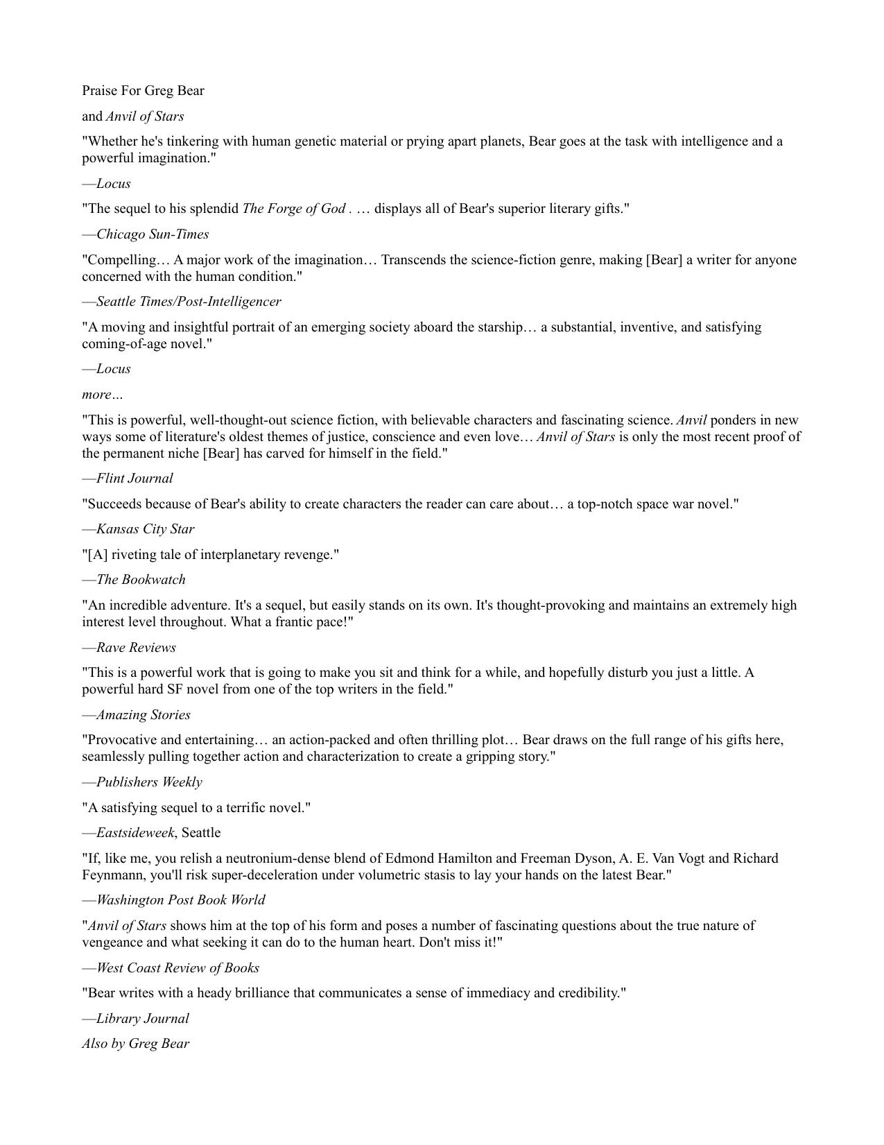 Anvil of Stars by Greg Bear