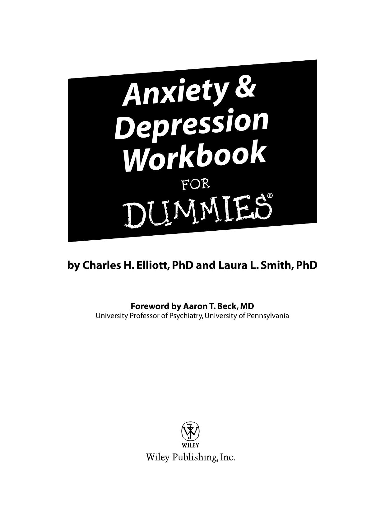 Anxiety & depression workbook for dummies by Charles H Elliott; Laura L Smith