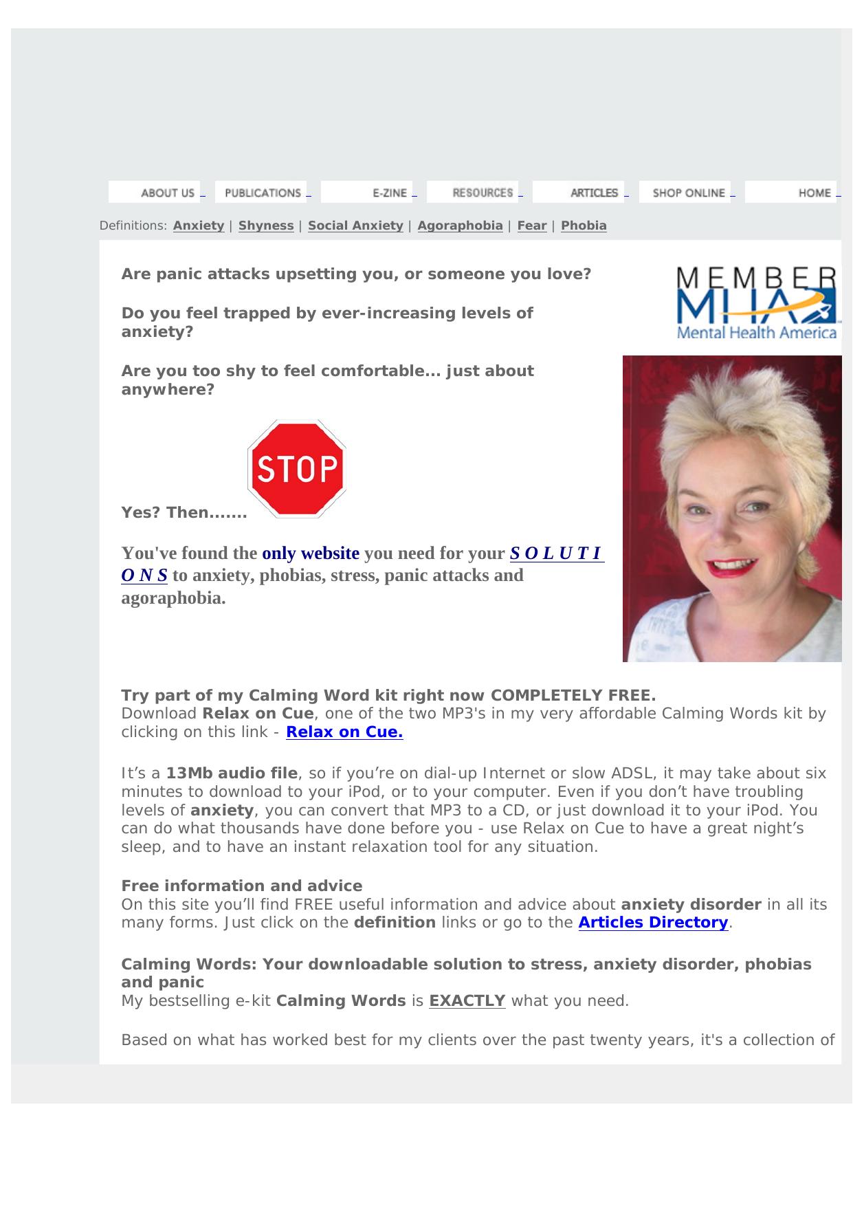 Anxiety And Panic Attacks Self-help Program. by Best of Kuszter's Collection