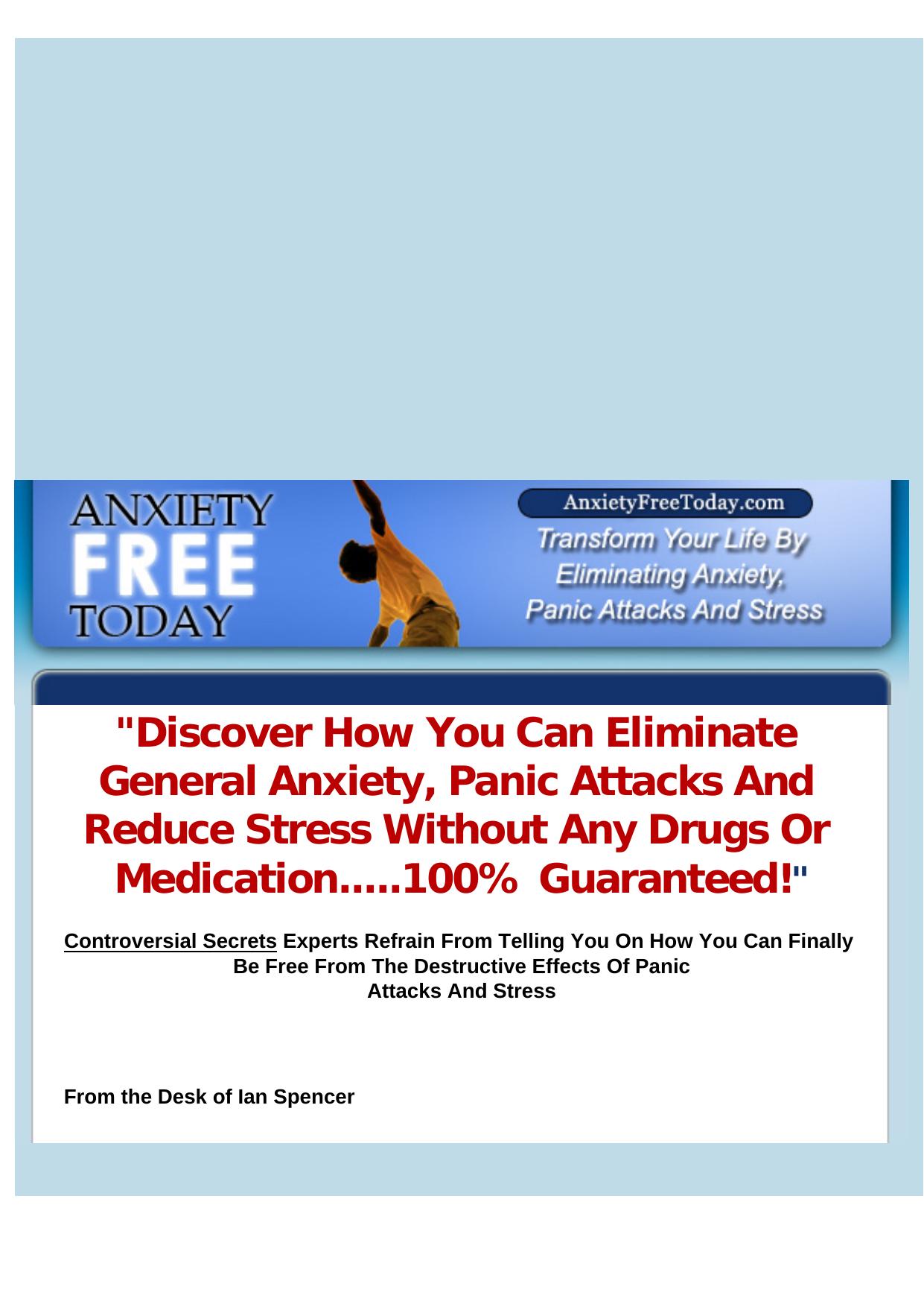 Anxiety Free Today. by Best of Kuszter's Collection