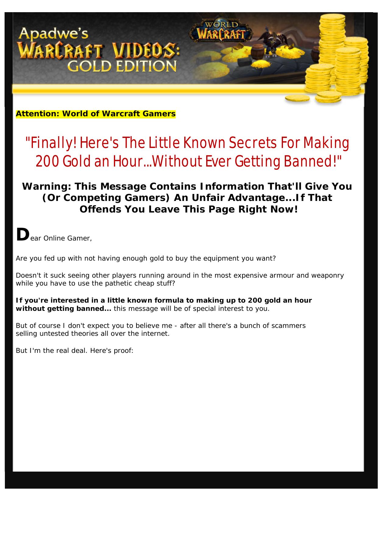 Apadwes Warcraft Videos- Gold Edition. by Best of Kuszter's Collection