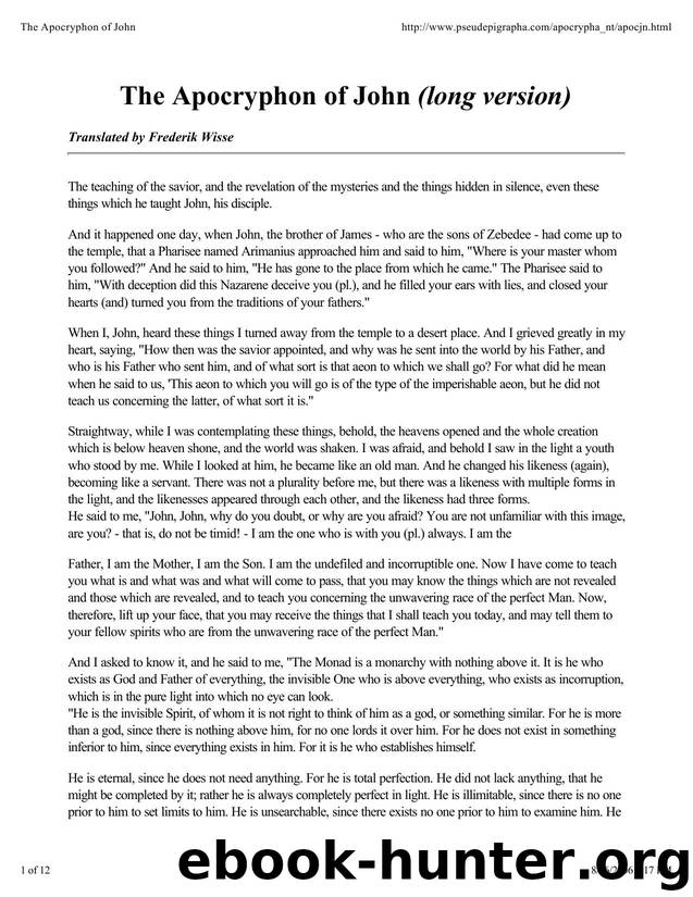 Apocryphon of John by Unknown
