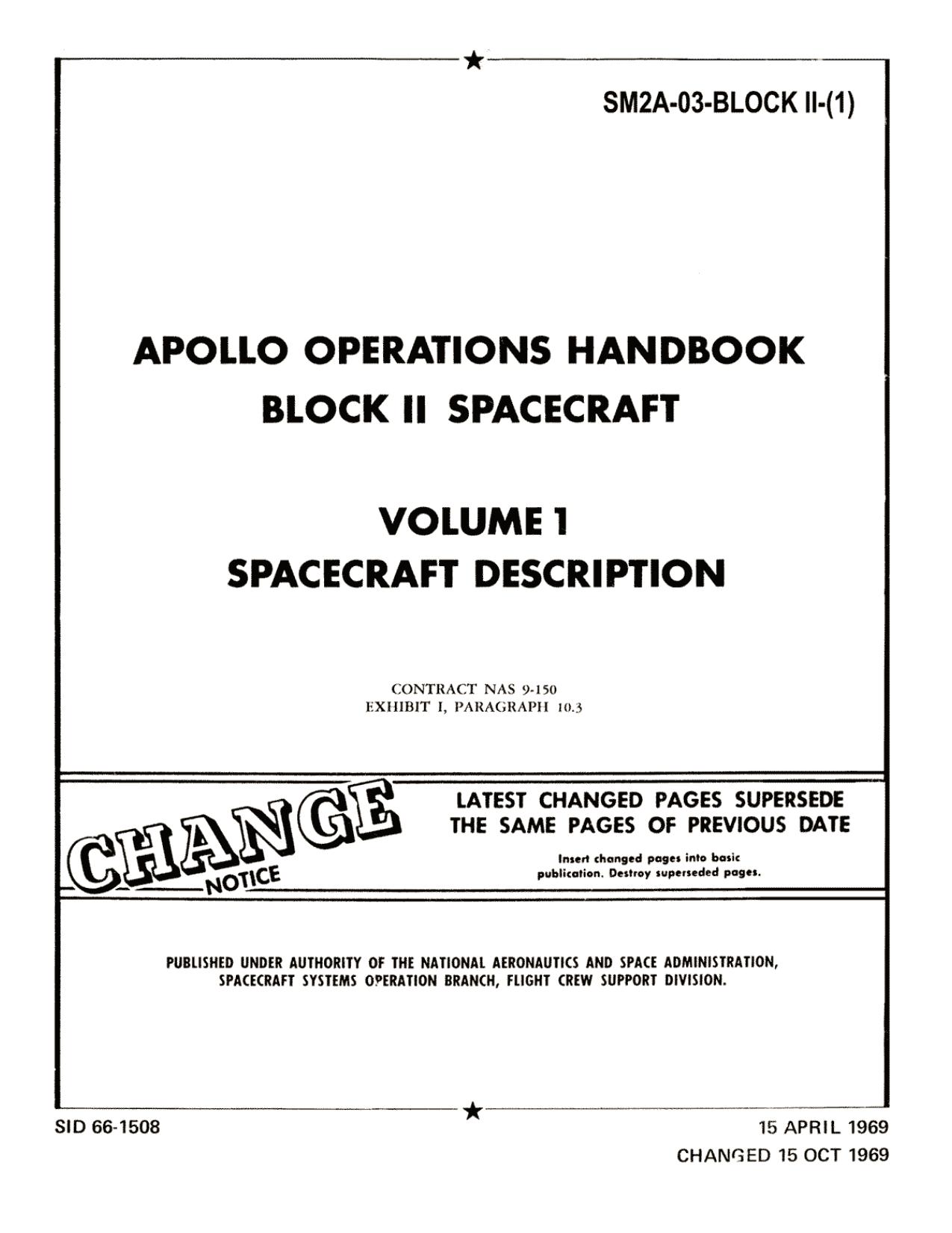 Apollo Operations Handbook BK-II, Volume 1 by Spacecraft Systems Operations Branch & Flight Crew Support Division