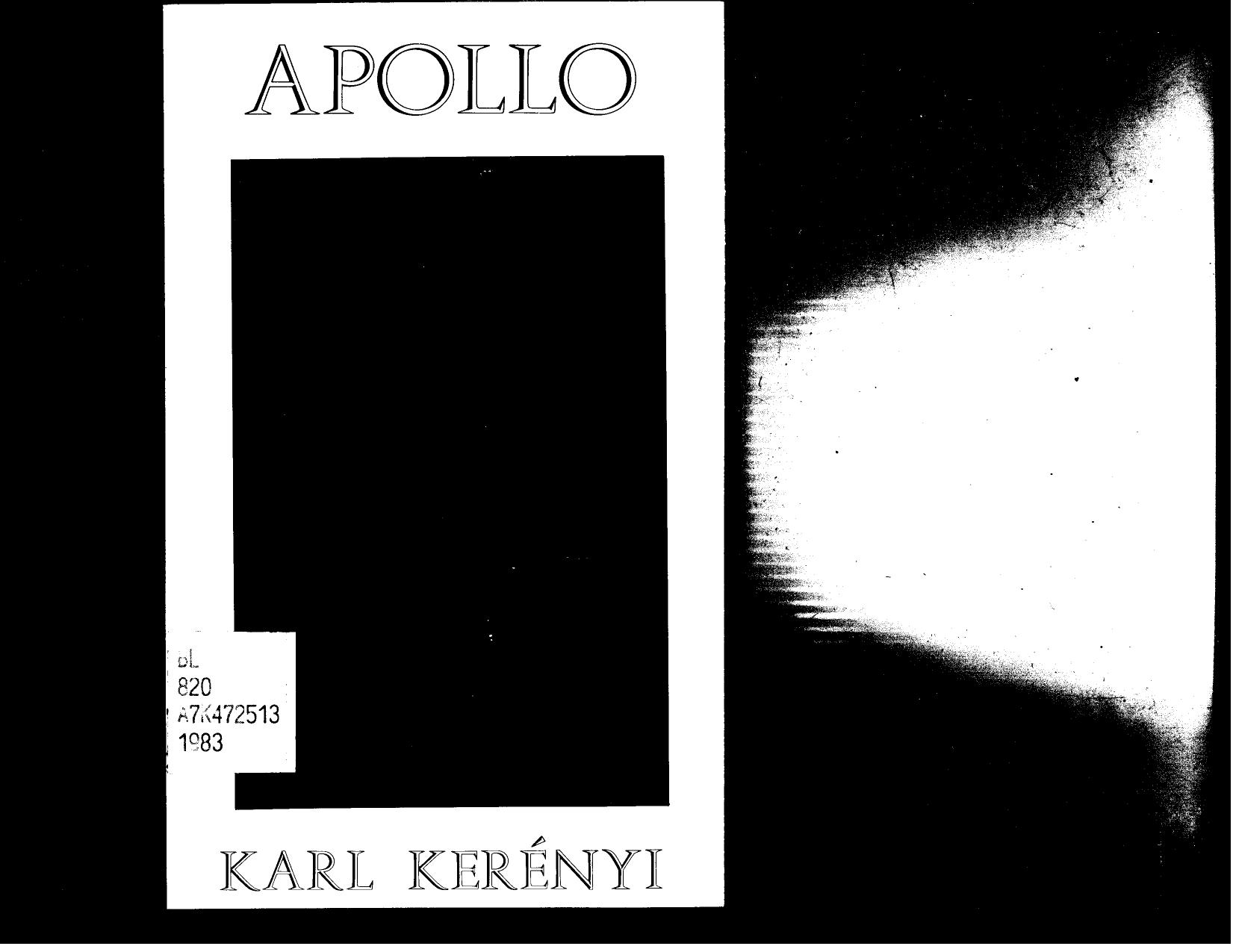 Apollo: The Wind, the Spirit, and the God: Four Studies by Karl Kerényi