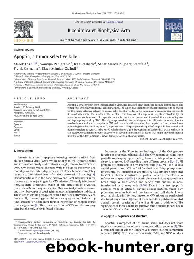 Apoptin, a tumor-selective killer by unknow