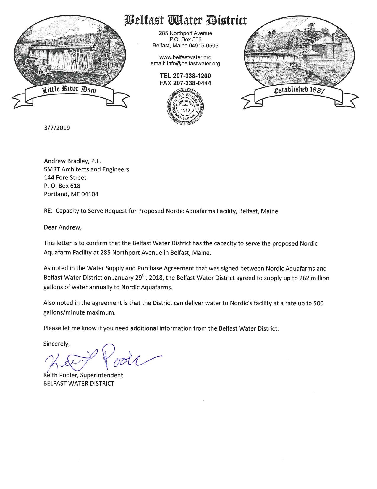 Appendix 16-B. Capacity to Serve Letter by Unknown