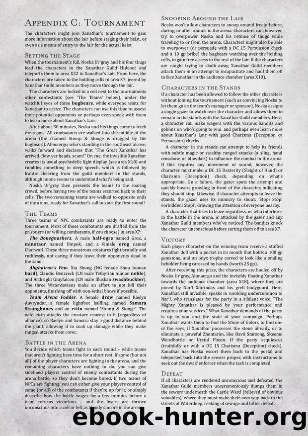 Appendix C by Tournament