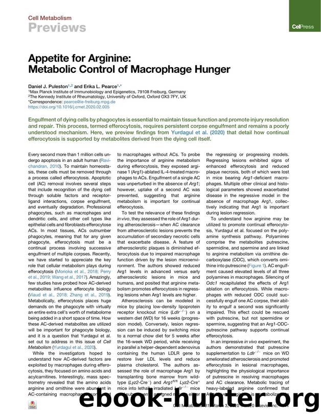 Appetite for Arginine: Metabolic Control of Macrophage Hunger by Daniel J. Puleston & Erika L. Pearce