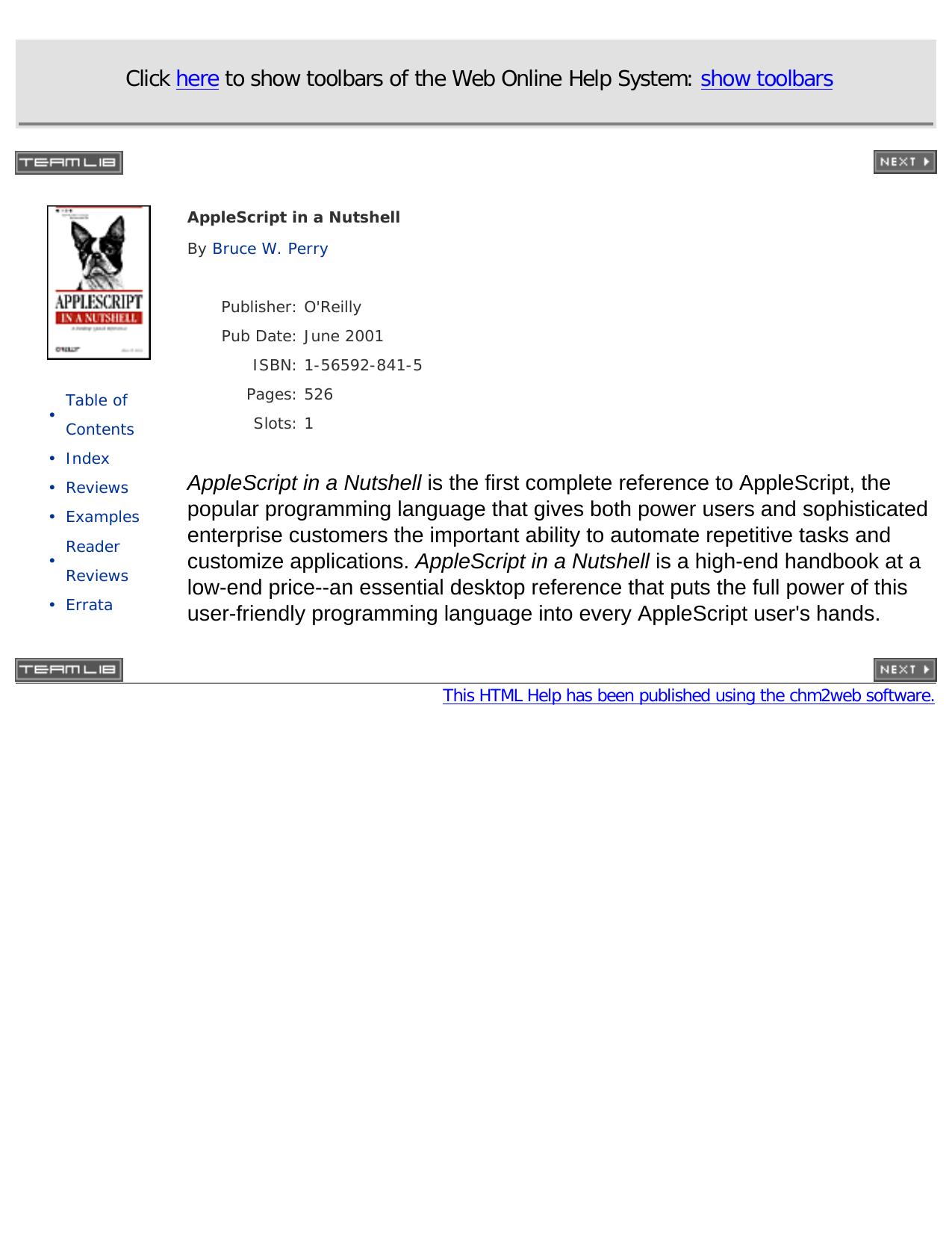 AppleScript in a Nutshell by AppleScript in a Nutshell.pdf