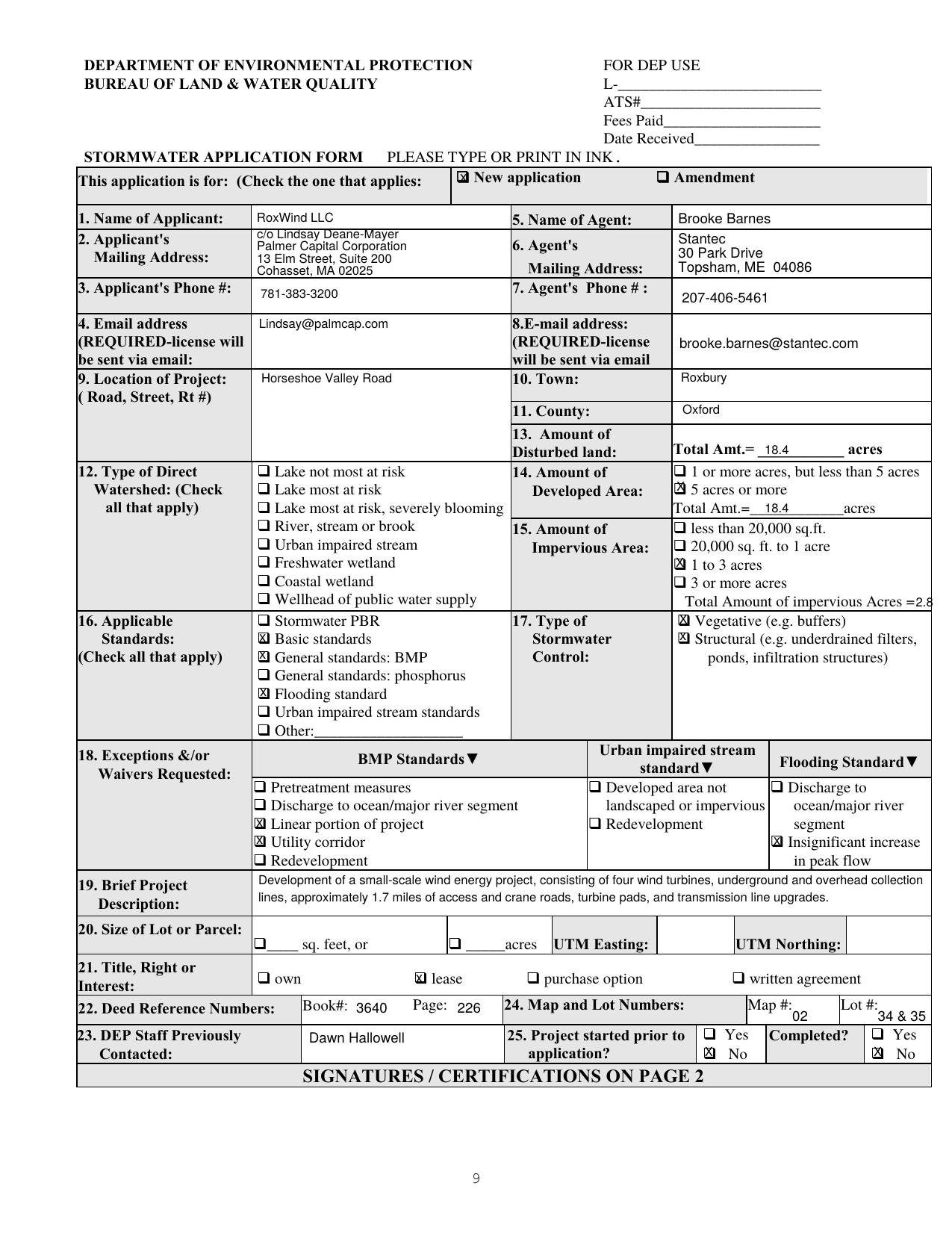 Application by Bushey Stephen