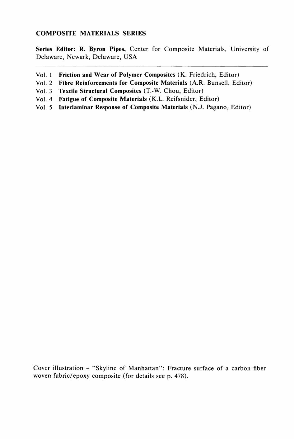 Application of Fracture Mechanics to Composite Materials by Klaus Friedrich (Eds.)
