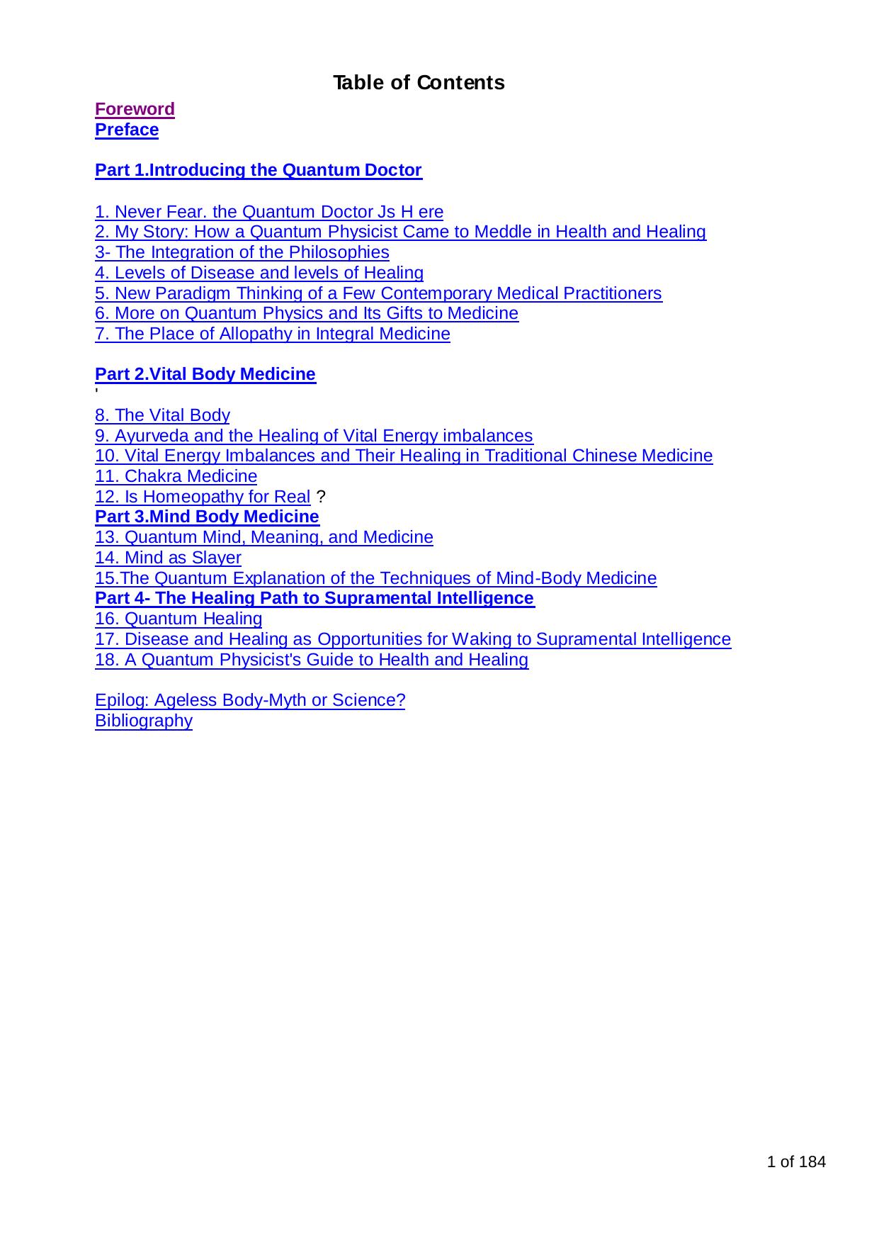 Application of Quantum Mechanics in Medicine by A. Goswami