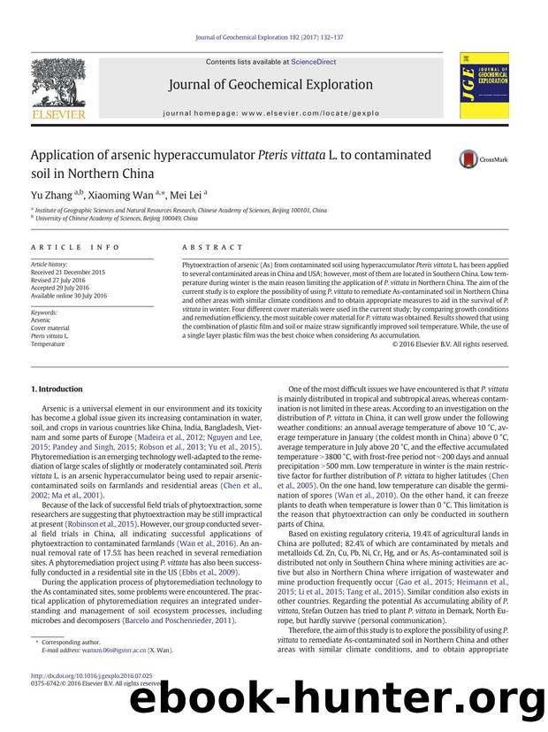 Application of arsenic hyperaccumulator Pteris vittata L. to contaminated soil in Northern China by Yu Zhang & Xiaoming Wan & Mei Lei