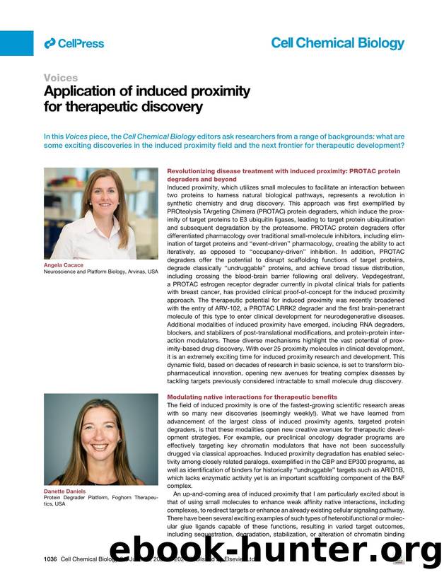 Application of induced proximity for therapeutic discovery by Angela Cacace & Danette Daniels & Fleur M. Ferguson & Cristina Mayor-Ruiz & Christina Woo