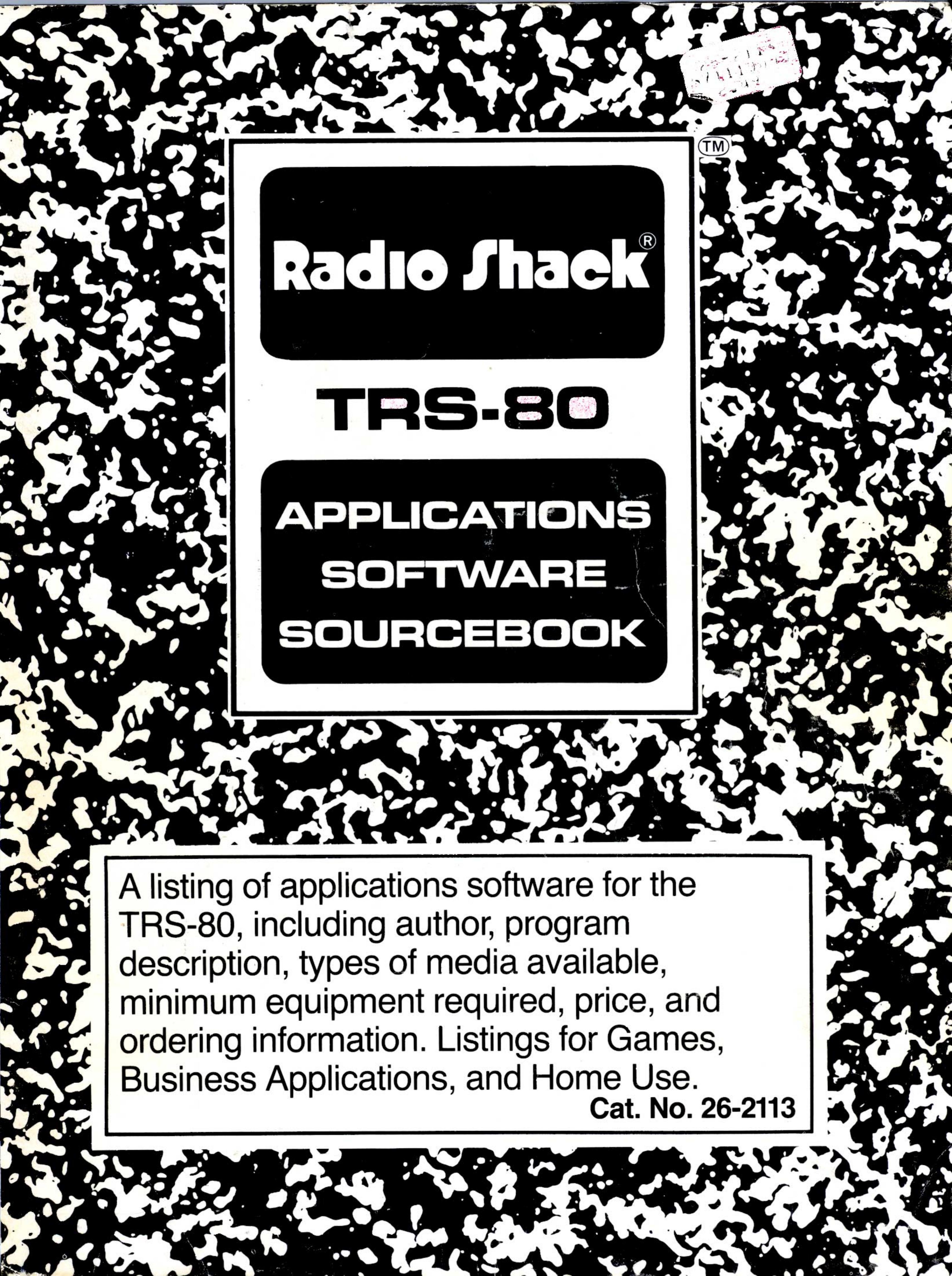 Applications Software Sourcebook Volume I (19xx)(Radio Shack)(pdf) by Scanned: Ira Goldklang