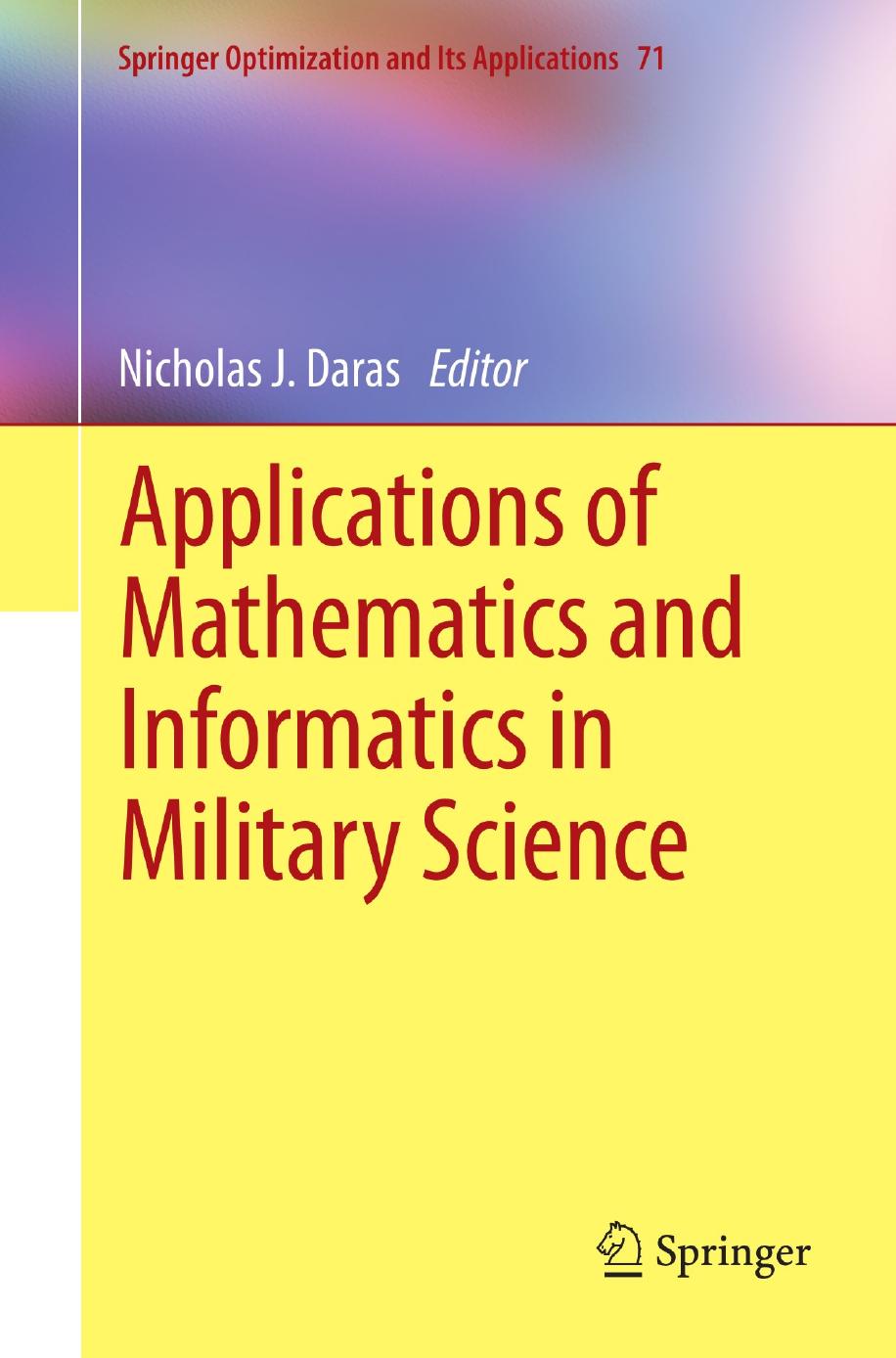 Applications of Mathematics and Informatics in Military Science by Unknow
