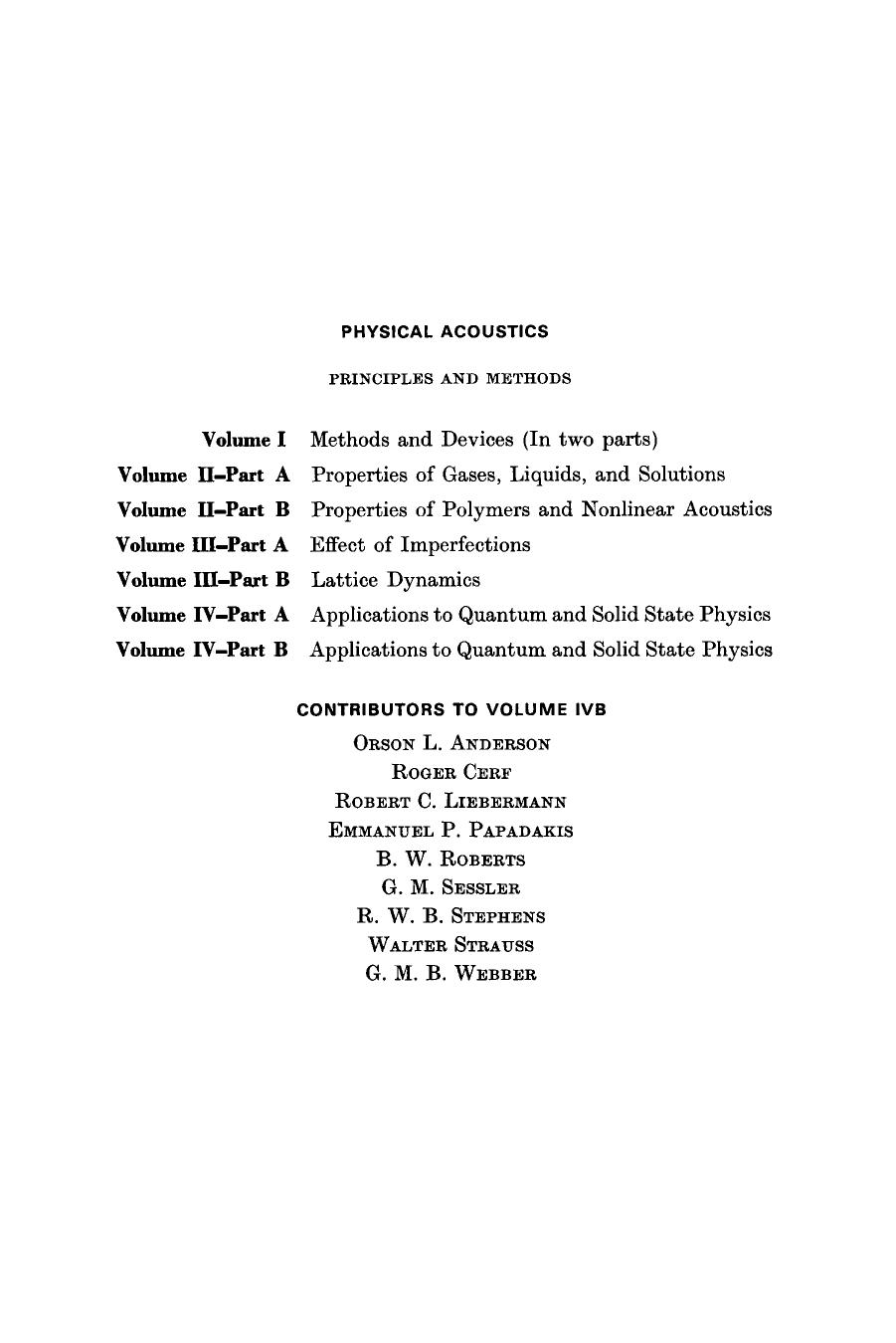 Applications to quantum and solid state physics by Mason Warren Perry