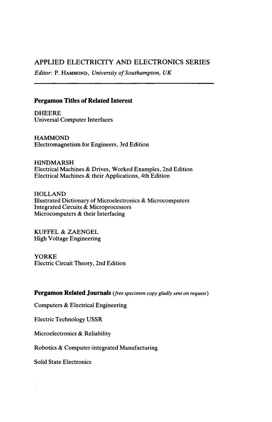 Applied Electricity and Electronics Series by Unknown