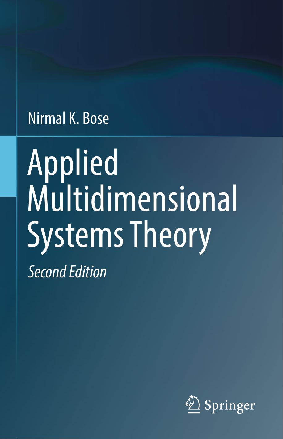 Applied Multidimensional Systems Theory by Nirmal K. Bose