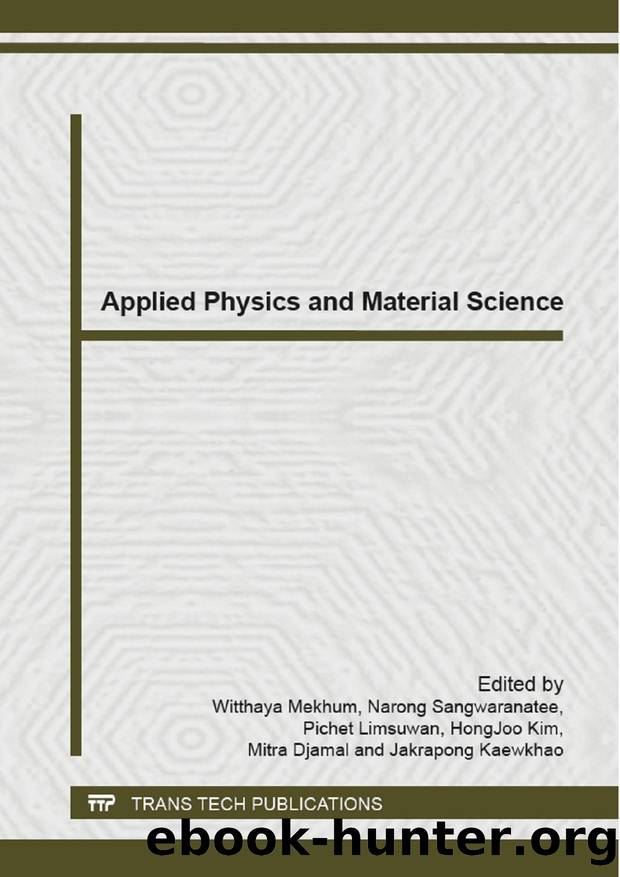 Applied Physics and Material Science by Witthaya Mekhum Narong Sangwaranatee Pichet Limsuwan HongJoo Kim Mitra Djamal Jakrapong Kaewkhao