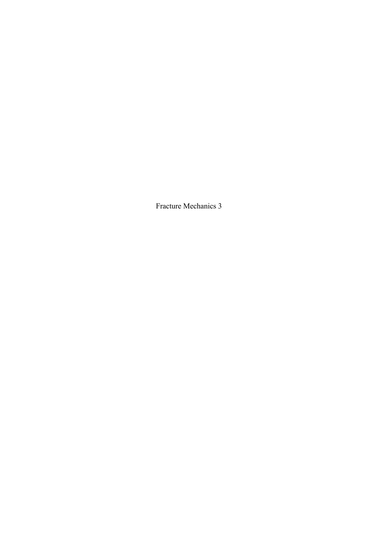 Applied Quality Control: Fracture Mechanics 3 by Ammar Grous