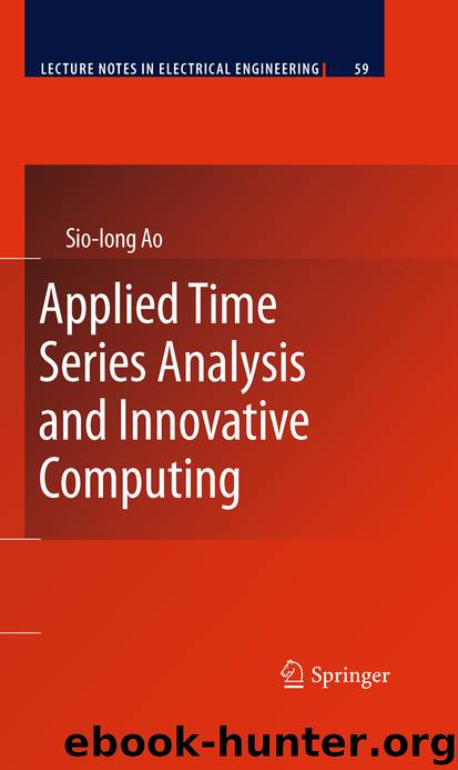 Applied Time Series Analysis and Innovative Computing by Sio-Iong Ao