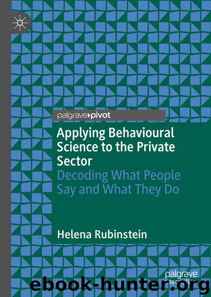 Applying Behavioural Science to the Private Sector by Helena Rubinstein