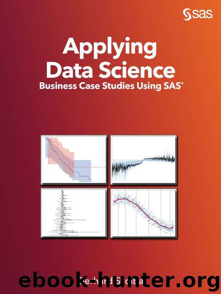 Applying Data Science: Business Case Studies Using SAS by Gerhard Svolba