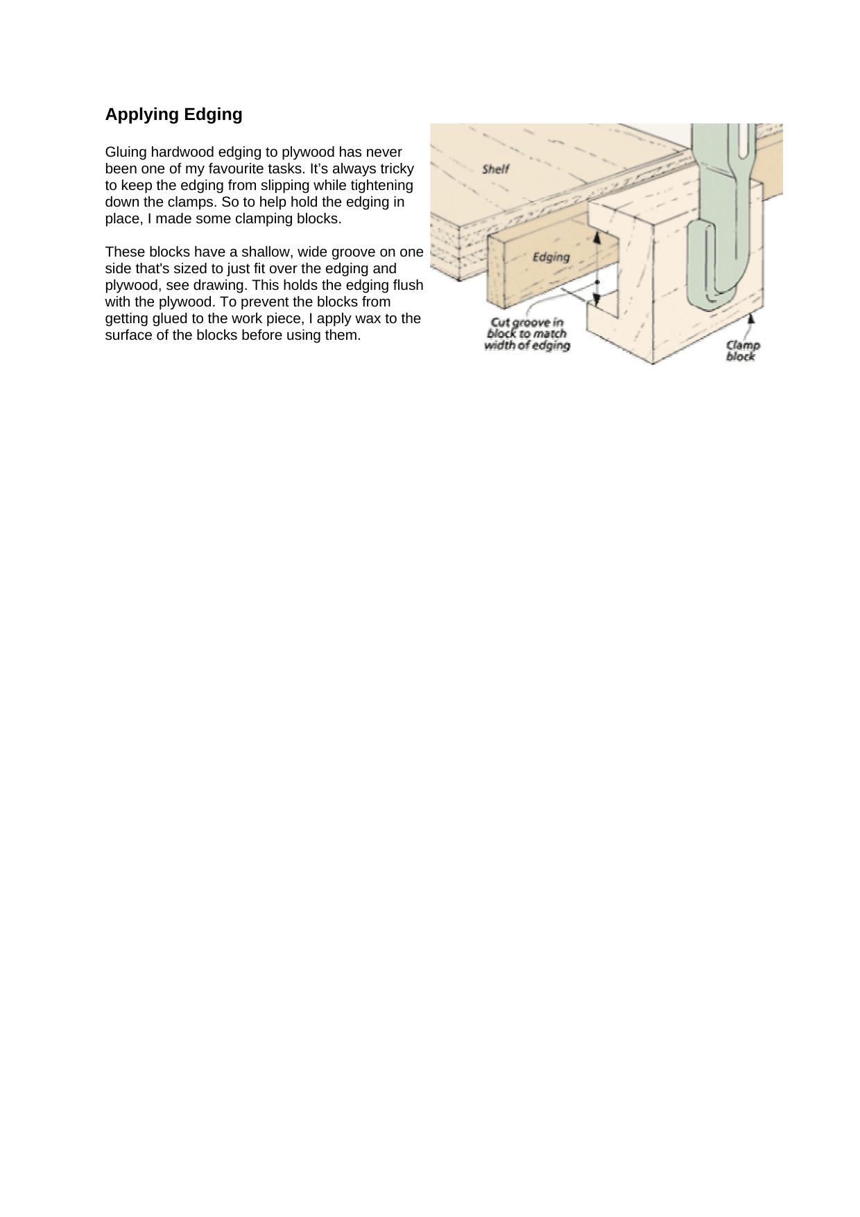 Applying Edging Gluing hardwood edging to plywood has never been one of my favourite tasks by Derek Meads