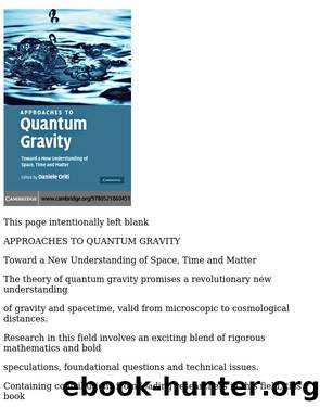 Approaches to Quantum Gravity by Oriti Daniele