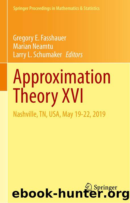 Approximation Theory XVI: Nashville, TN, USA, May 19-22, 2019 (Springer Proceedings in Mathematics & Statistics, 336) by Gregory E. Fasshauer (editor) Marian Neamtu (editor) Larry L. Schumaker (editor)