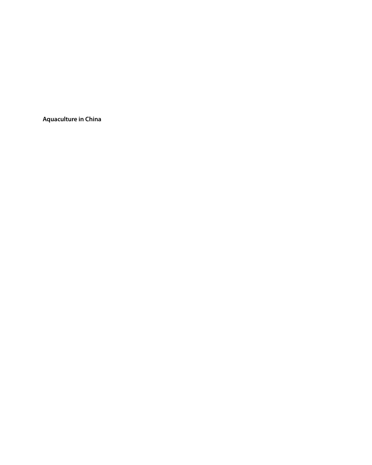 Aquaculture in China by Unknow