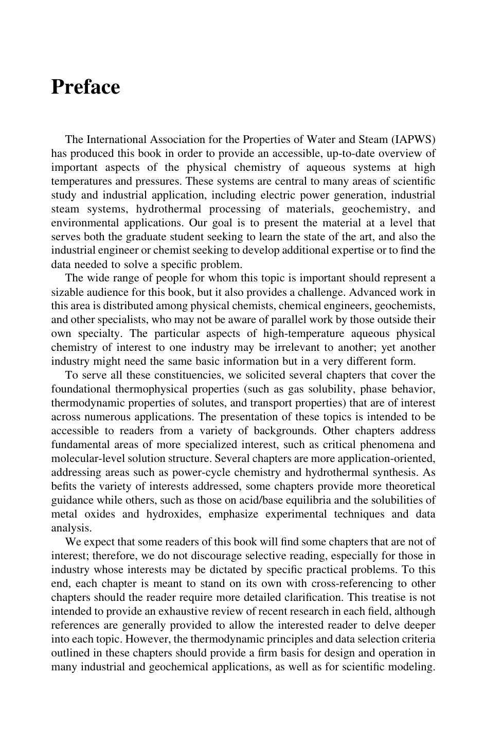 Aqueous Systems at Elevated Temperatures and Pressures. Physical Chemistry in Water, Steam and Hydrothermal Solutions by Donald A. Palmer Roberto Fernández-Prini and Allan H. Harvey (Eds.)