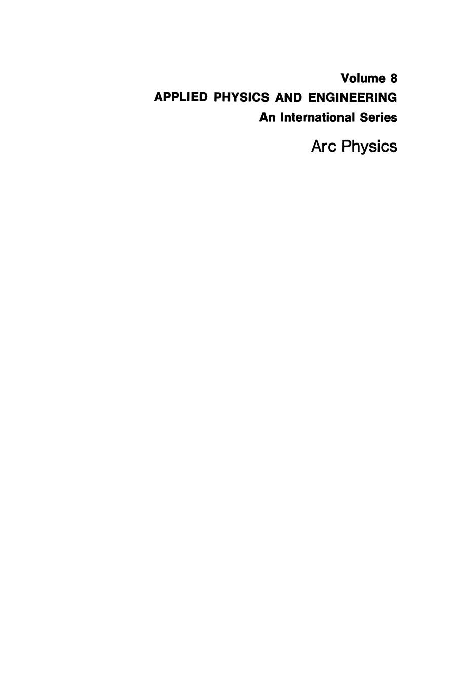 Arc Physics by Max F. Hoyaux (auth.)