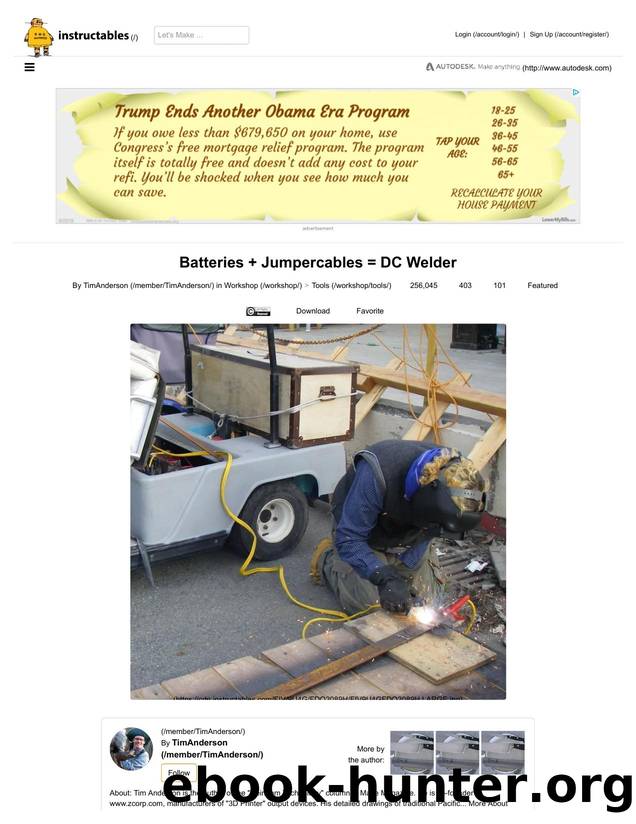 Arc welding Batteries + Jumpercables = DC Welder  7 Steps (with Pictures) by Unknown